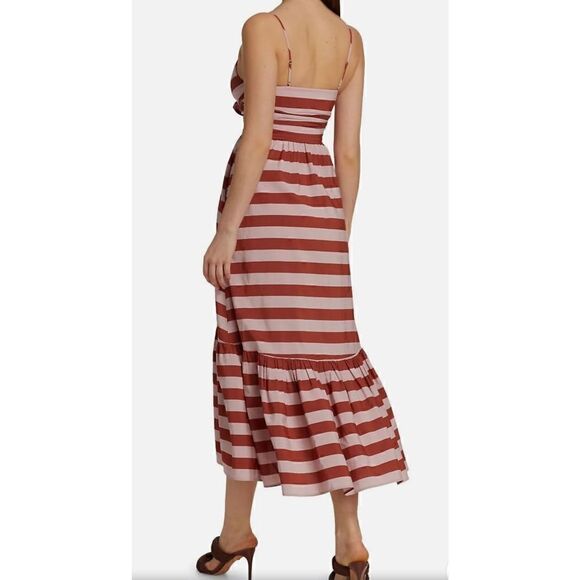 ALC Laurel Maxi Dress in Rust & Lavender Stripe NWT Size 8 - Picture 3 of 10